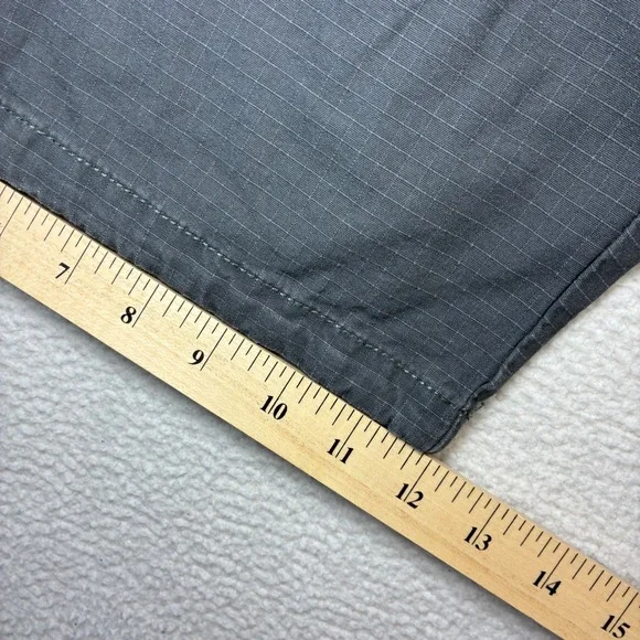 Y2K Southpole Baggy Cargo Shorts Men 34x13 Gray Ripstop Drawstring Utility Gorp - Picture 7 of 7